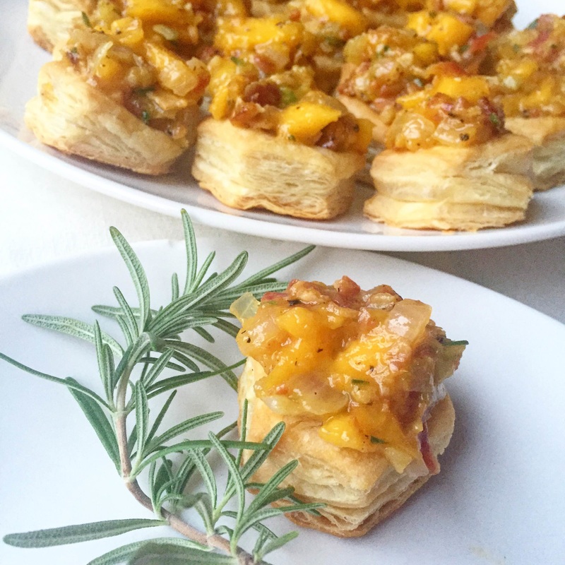 Savory Mango and Bacon Pastry Cups | www.thealiconklin.com
